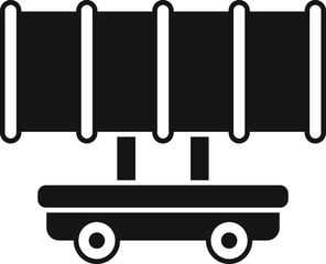 Airplane tube icon simple vector. Ground support. Cargo aviation