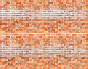 Brick wall pattern texture in watercolor, large size, hand-painted.
