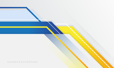 Modern abstract white with blue and yellow color background