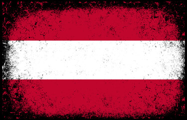 old dirty grunge vintage austria national flag illustration