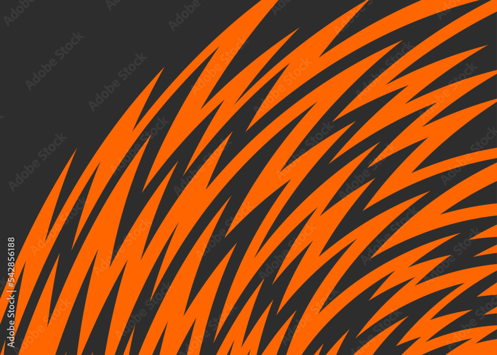 Poster abstract background with seamless curved zigzag lines pattern