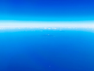 beautiful sky outside the window of a 
aircraft, Okinawa, japan

