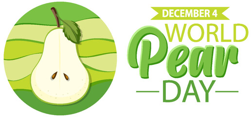 World pear day postr template