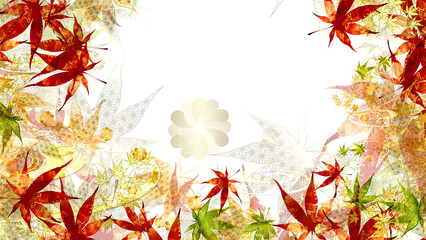 カッコ良くて幻想的な和柄黒背景