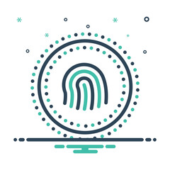 Mix icon for finger print