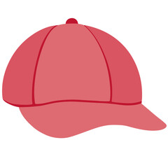 Pink Baseball Cap Hat Illustration