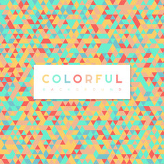 Colorful triangle pattern banner design.