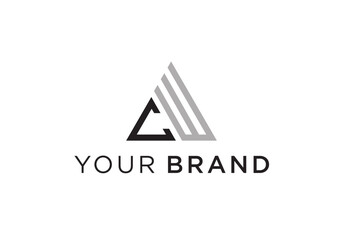 logo letter CW vector initial company icon business logo vector