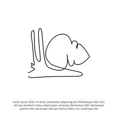 Snail one continuous line drawing. Cute decoration hand drawn elements. Vector illustration of minimalist style on a white background.