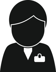 Man support icon simple vector. Service help. Marketing personal