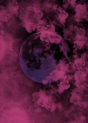 Abstract with space.Beautiful bright space objects.Planets and comets.Abstract background,wallpaper,template with space and stars.