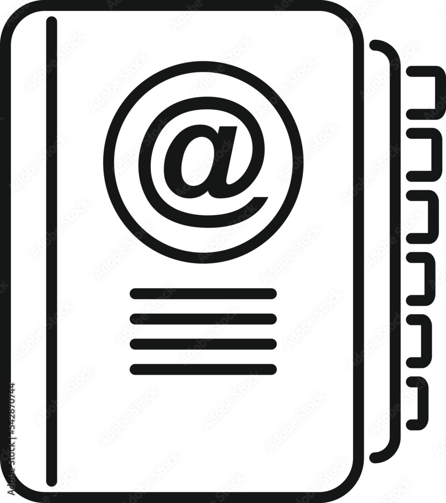 Poster help folder icon outline vector. work hotline. client call