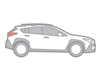 JAPANESE CROSSOVER - VECTOR ILLUSTRATOR ON WHITE BACKGROUND - SPORTCAR_T205