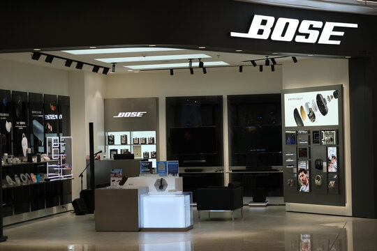 Shanghai,China-August 28th 2022: Bose Corporation retail store.  A American audio equipment brand