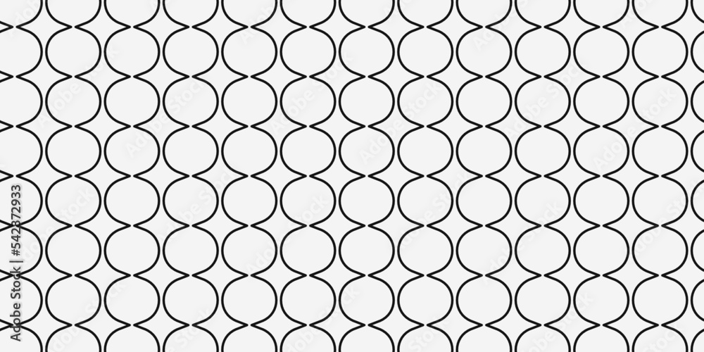 Poster Semicircular shapes go in a row. Vector with repeating semicircles. Print, seamless design, interior and surface decoration.