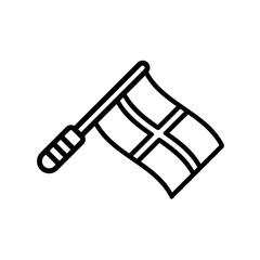 linesman referee flag soccer icon design vector template