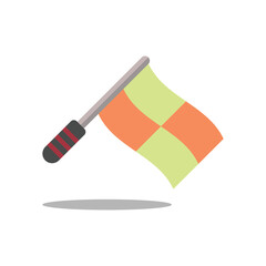linesman referee flag soccer icon design vector template