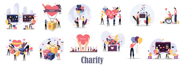 day of charity illustration vector design for charity day event vector