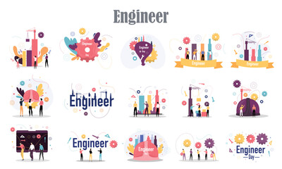 engineer day illustration vector design for day of engineer event vector