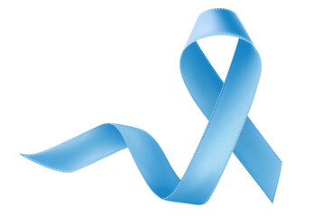 International Symbol of Prostate Cancer Awareness Month Blue Ribbon on Transparent Background. Png file