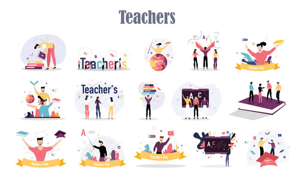 teacher's day illustration vector design for teacher event