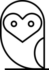 Owl bird line icon