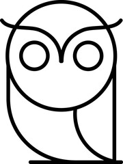 Owl bird line icon