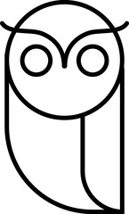 Owl bird line icon