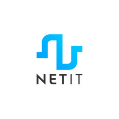 Fototapeta premium letter n abstract logo design templates