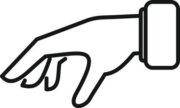 Ok gesture icon outline vector. Finger hold. Hand pose