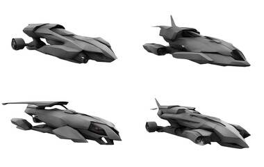 Spaceship concept design © LeoOrigami