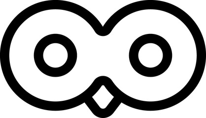 Fototapeta premium Owl eyes line icon