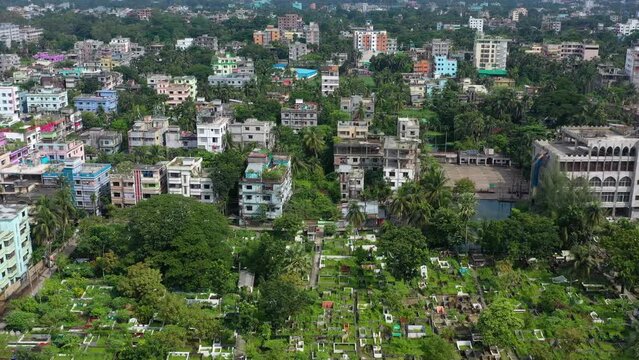Muslims graveyard in Barisal, Bangladesh.