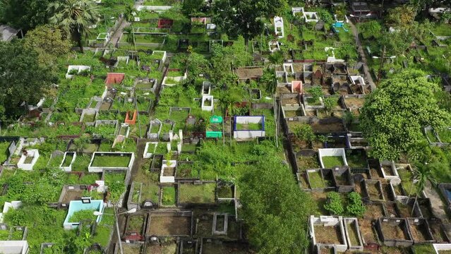 Muslims graveyard in Barisal, Bangladesh.