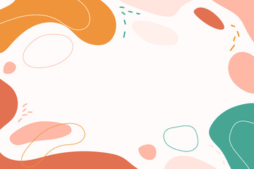 Hand drawn background with soft color design