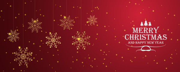 Christmas banner with snowflake decoration