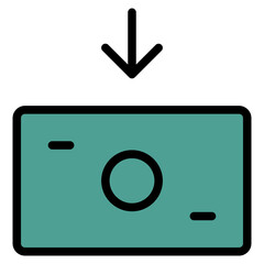 deposit filled line icon