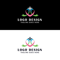 Cancer NGO logo design - Heart shape logo design