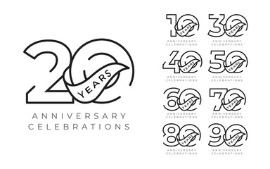 anniversary logo template