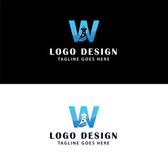 Letter w lab logo design