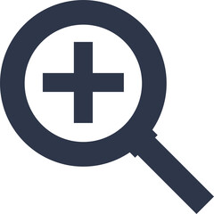 Fototapeta premium Zoom in icon with magnifying glass illustration. Magnifying glass simple signs.