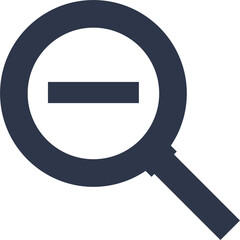 Zoom out icon with magnifying glass illustration. Magnifying glass simple signs.
