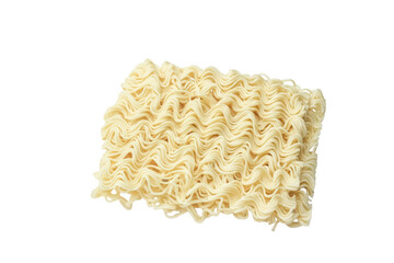Instant noodle isolated on transparent background, closeup shoot, top view, side view.