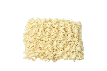 Instant noodle isolated on transparent background, closeup shoot, top view, side view.