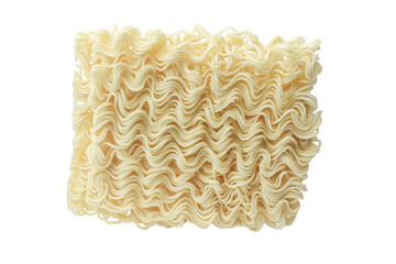 Instant noodle isolated on transparent background, closeup shoot, top view, side view.