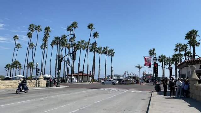 Intersection State Street and E Cabrillo Blvd in Santa Barbara, California.