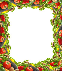 Frame of vegetables