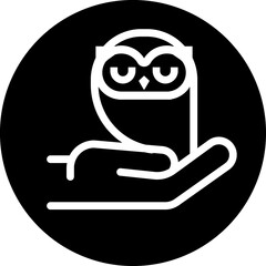 Owl bird circle sign