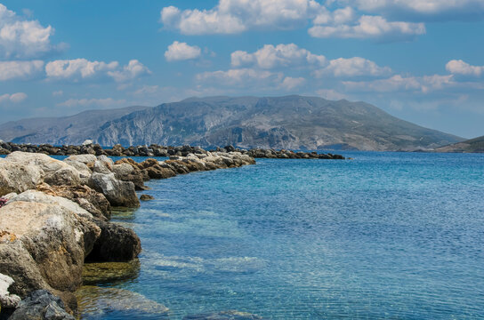 Landscape in Skyros island,Greece,View from the harbor