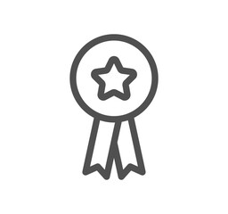 Victory and award icon outline and linear vector.